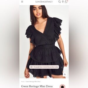 LoveShackFancy “Gwen” dress in black
